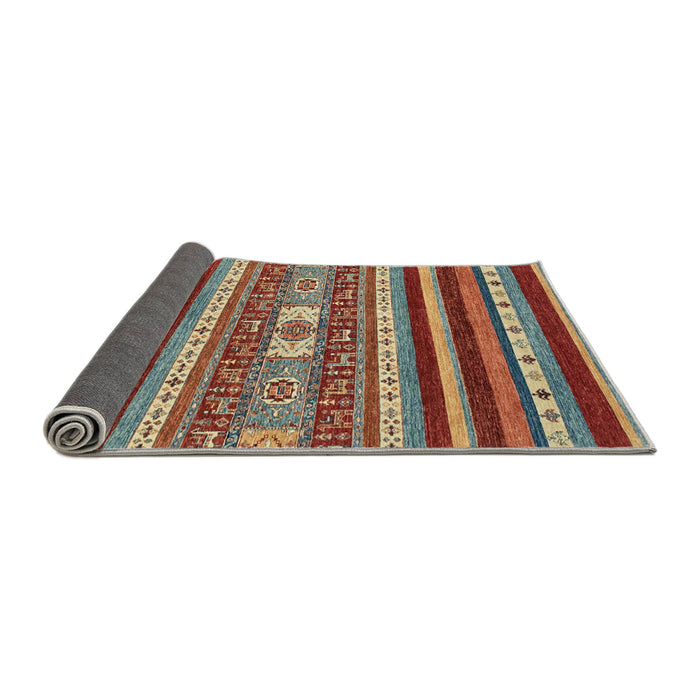 Sideview of Abstract Brown Modern Rug, abs2393