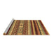 Sideview of Machine Washable Abstract Brown Modern Rug, wshabs2393brn