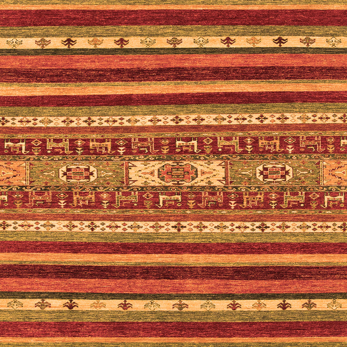 Square Abstract Orange Modern Rug, abs2393org