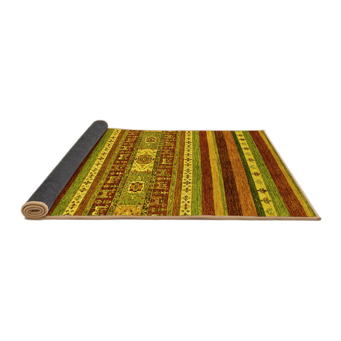 Sideview of Abstract Yellow Modern Rug, abs2393yw
