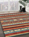 Abstract Brown Modern Rug in Family Room, abs2393