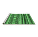 Sideview of Machine Washable Abstract Emerald Green Modern Area Rugs, wshabs2393emgrn