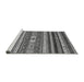 Sideview of Machine Washable Abstract Gray Modern Rug, wshabs2393gry