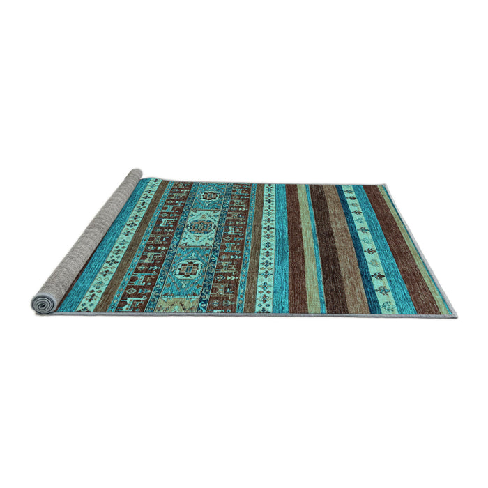Sideview of Machine Washable Abstract Light Blue Modern Rug, wshabs2393lblu