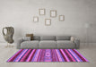 Machine Washable Abstract Purple Modern Area Rugs in a Living Room, wshabs2393pur