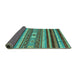 Sideview of Abstract Turquoise Modern Rug, abs2393turq