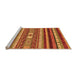 Sideview of Machine Washable Abstract Orange Modern Area Rugs, wshabs2393org