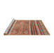 Sideview of Machine Washable Abstract Camel Brown Rug, wshabs2394