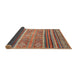 Sideview of Abstract Camel Brown Modern Rug, abs2394