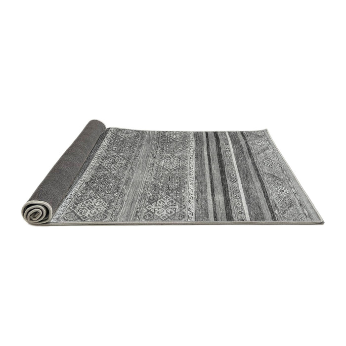 Sideview of Abstract Gray Modern Rug, abs2394gry