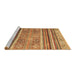 Sideview of Machine Washable Abstract Brown Modern Rug, wshabs2394brn