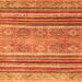 Square Machine Washable Abstract Orange Modern Area Rugs, wshabs2394org