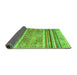 Sideview of Abstract Green Modern Rug, abs2394grn