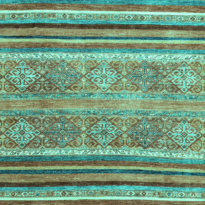 Machine Washable Abstract Turquoise Modern Area Rugs, wshabs2394turq
