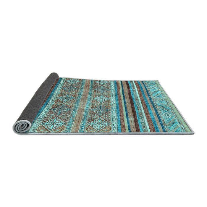 Sideview of Abstract Light Blue Modern Rug, abs2394lblu