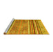 Sideview of Machine Washable Abstract Yellow Modern Rug, wshabs2394yw