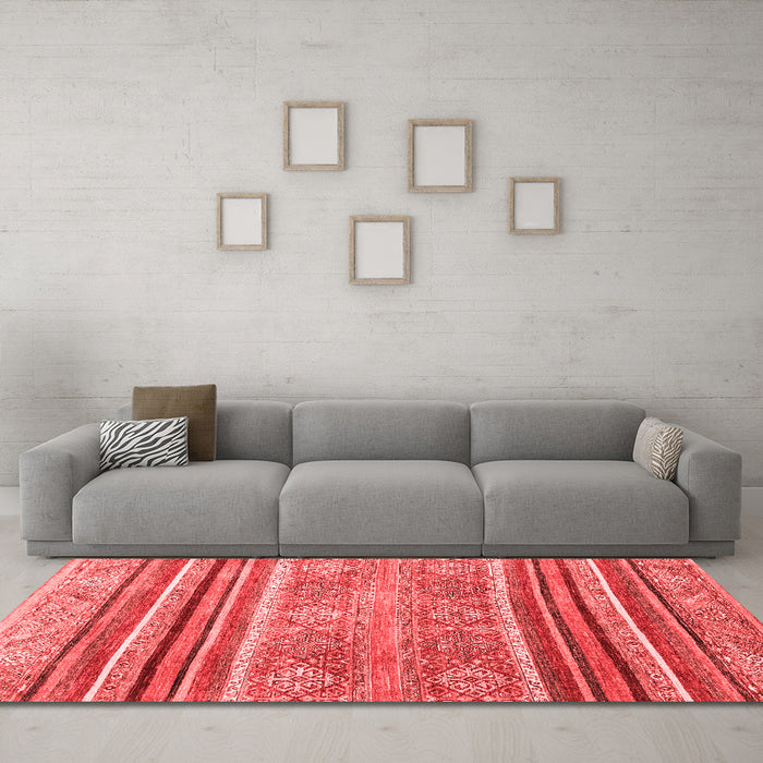 Modern Red Washable Rugs
