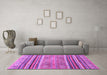 Machine Washable Abstract Purple Modern Area Rugs in a Living Room, wshabs2394pur