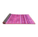 Sideview of Abstract Pink Modern Rug, abs2394pnk