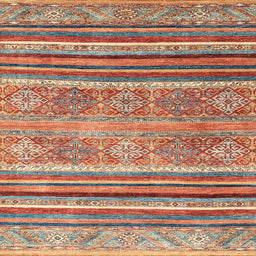 Square Machine Washable Abstract Camel Brown Rug, wshabs2394