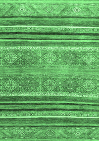 Abstract Emerald Green Modern Rug, abs2394emgrn