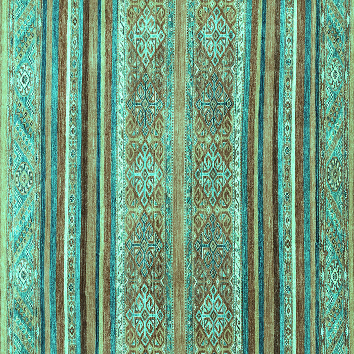 Square Abstract Turquoise Modern Rug, abs2394turq
