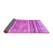 Sideview of Abstract Purple Modern Rug, abs2394pur