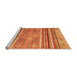 Sideview of Machine Washable Abstract Orange Modern Area Rugs, wshabs2394org