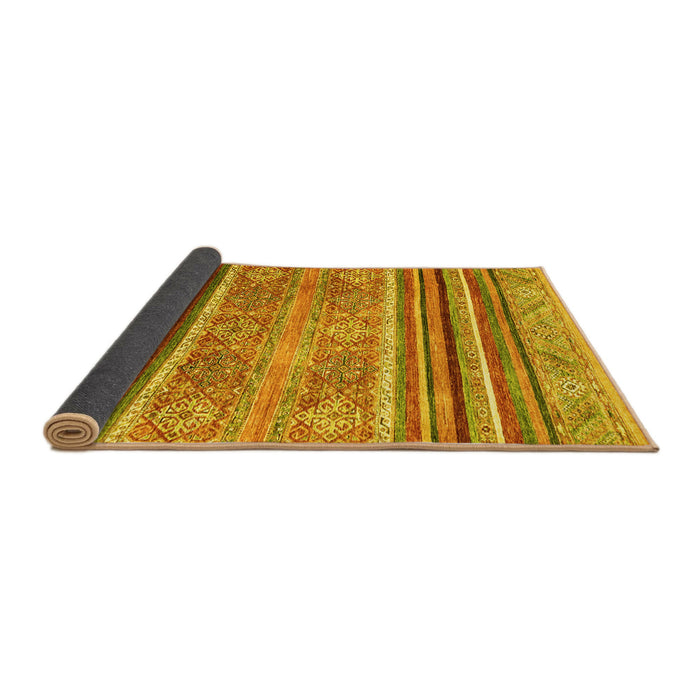 Sideview of Abstract Yellow Modern Rug, abs2394yw
