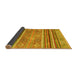 Sideview of Abstract Yellow Modern Rug, abs2394yw