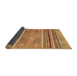 Sideview of Abstract Brown Modern Rug, abs2394brn