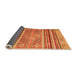 Sideview of Abstract Orange Modern Rug, abs2394org