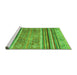 Sideview of Machine Washable Abstract Green Modern Area Rugs, wshabs2394grn