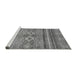 Sideview of Machine Washable Abstract Gray Modern Rug, wshabs2395gry