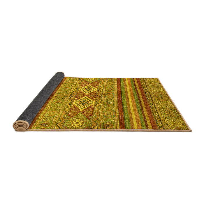 Sideview of Abstract Yellow Modern Rug, abs2395yw