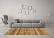 Machine Washable Abstract Brown Modern Rug in a Living Room,, wshabs2395brn