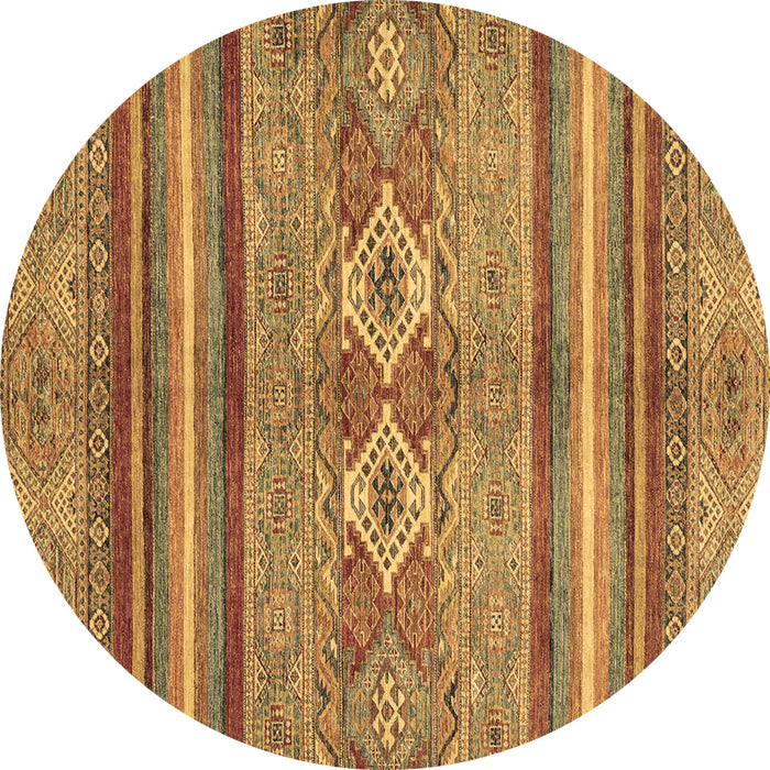 Round Abstract Brown Modern Rug, abs2395brn