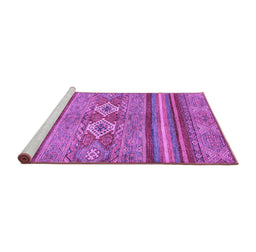 Sideview of Machine Washable Abstract Purple Modern Area Rugs, wshabs2395pur