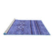 Sideview of Machine Washable Abstract Blue Modern Rug, wshabs2395blu