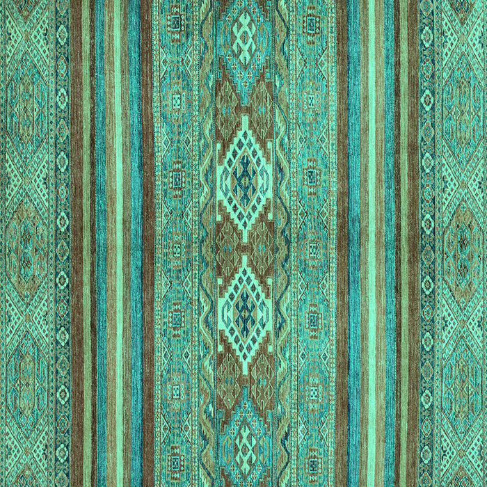 Square Machine Washable Abstract Turquoise Modern Area Rugs, wshabs2395turq