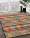 Abstract Camel Brown Modern Rug in Family Room, abs2395