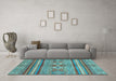 Machine Washable Abstract Light Blue Modern Rug in a Living Room, wshabs2395lblu