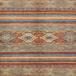 Square Machine Washable Abstract Camel Brown Rug, wshabs2395