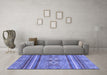 Machine Washable Abstract Blue Modern Rug in a Living Room, wshabs2395blu