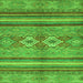 Square Abstract Green Modern Rug, abs2395grn