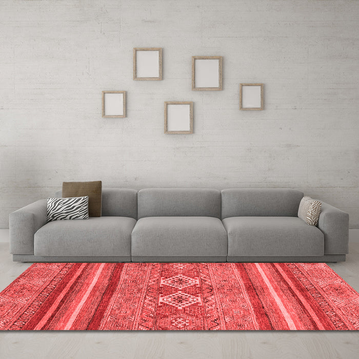 Modern Red Washable Rugs