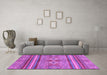 Machine Washable Abstract Purple Modern Area Rugs in a Living Room, wshabs2395pur