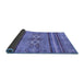 Sideview of Abstract Blue Modern Rug, abs2395blu