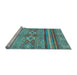 Sideview of Machine Washable Abstract Light Blue Modern Rug, wshabs2395lblu