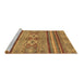 Sideview of Machine Washable Abstract Brown Modern Rug, wshabs2395brn